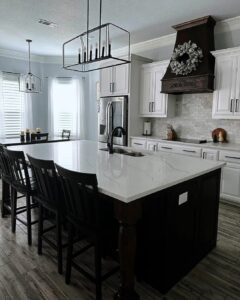 White Quartz Kitchen Countertops With Gray Marbling