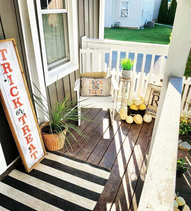 White Rails on Autumnal Porch