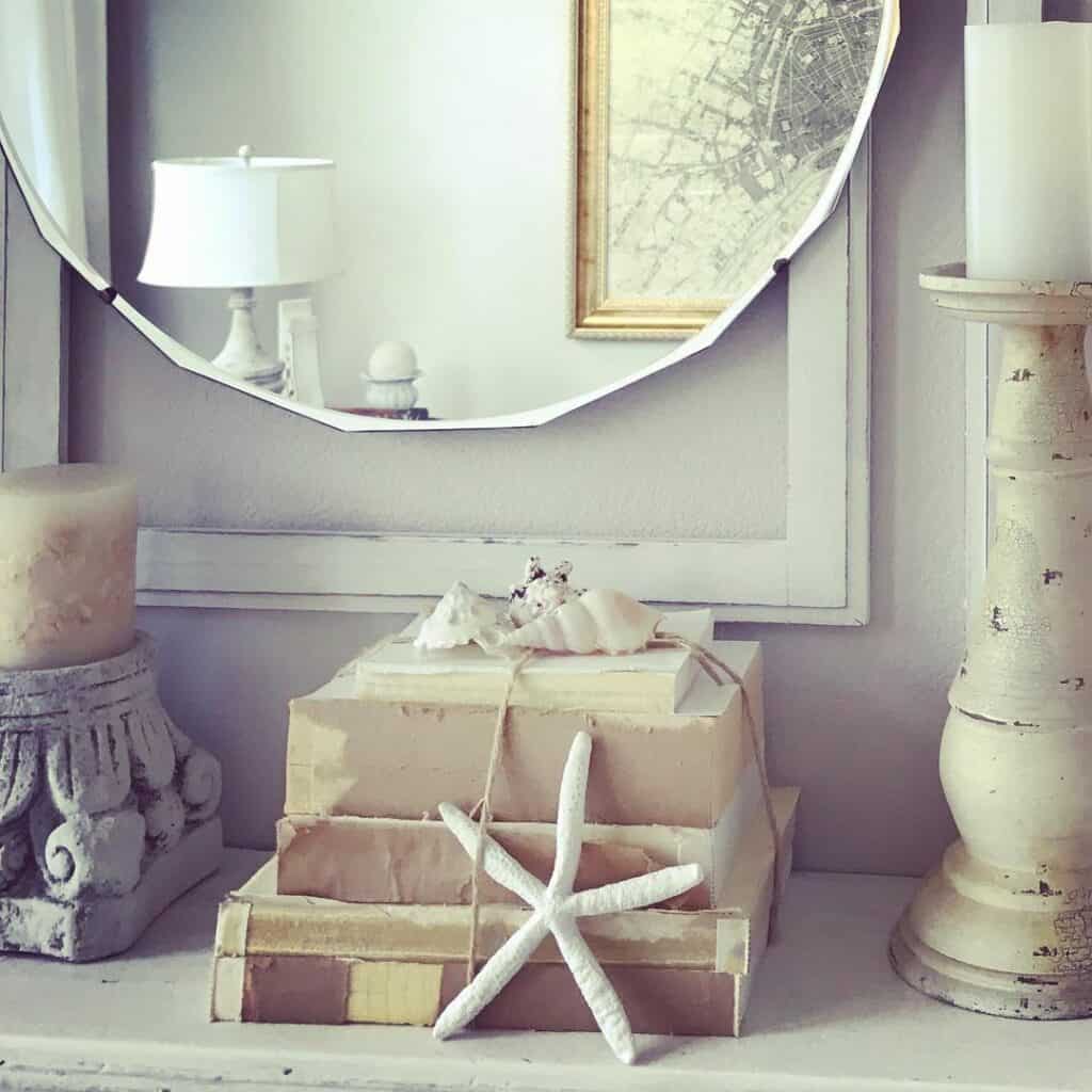 White Starfish and a Group of Shells