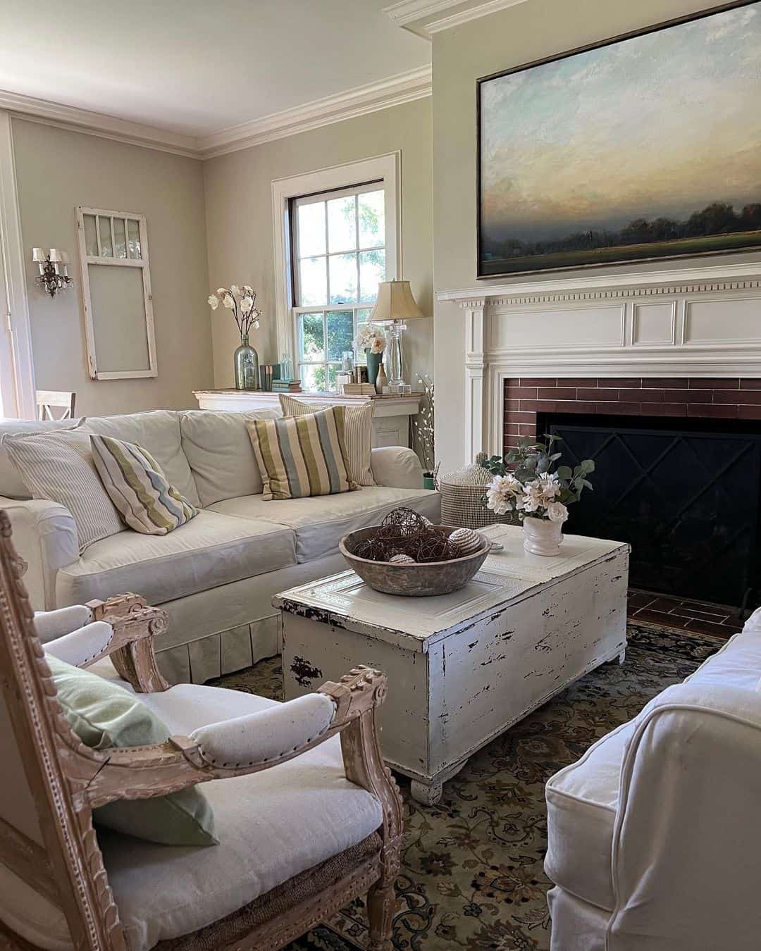 White Trim Complements Beige Walls - Soul &amp; Lane