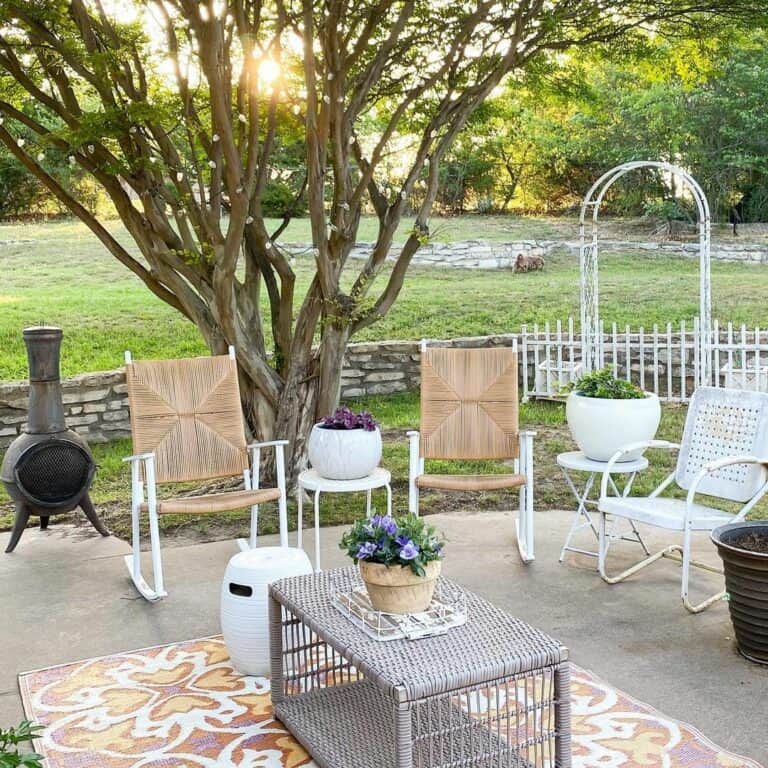 White and Brown Patio Décor