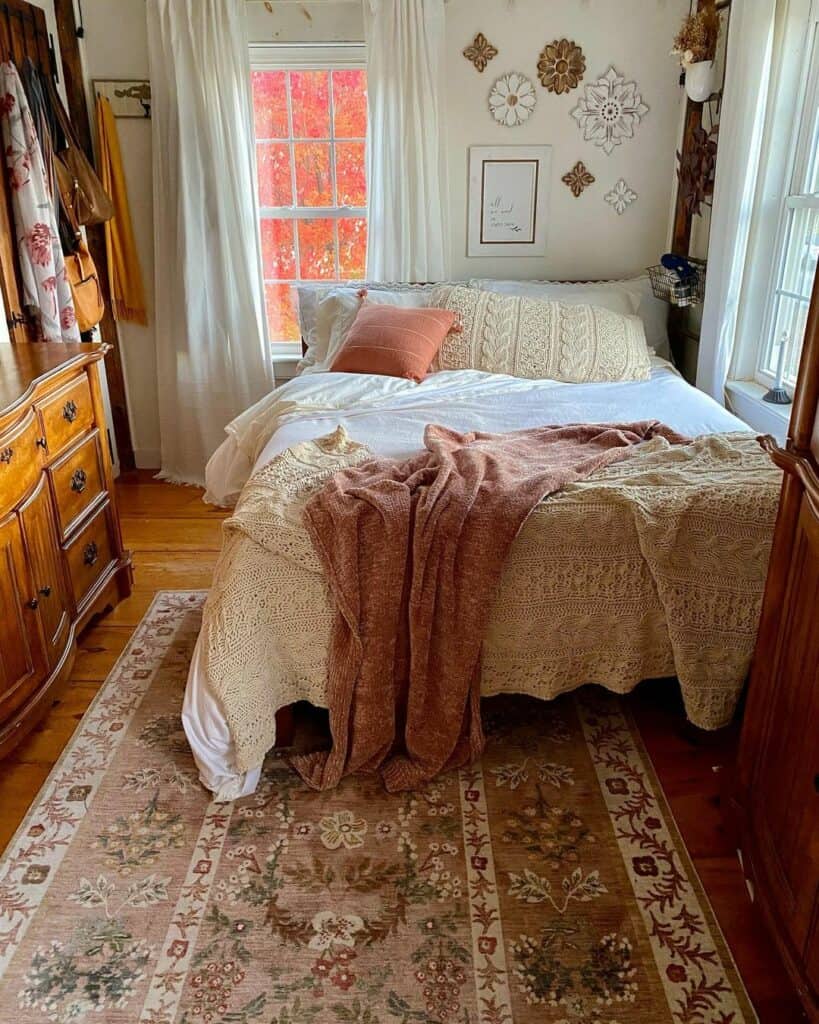 White and Gold Décor and a Deep Rose Rug - Soul & Lane