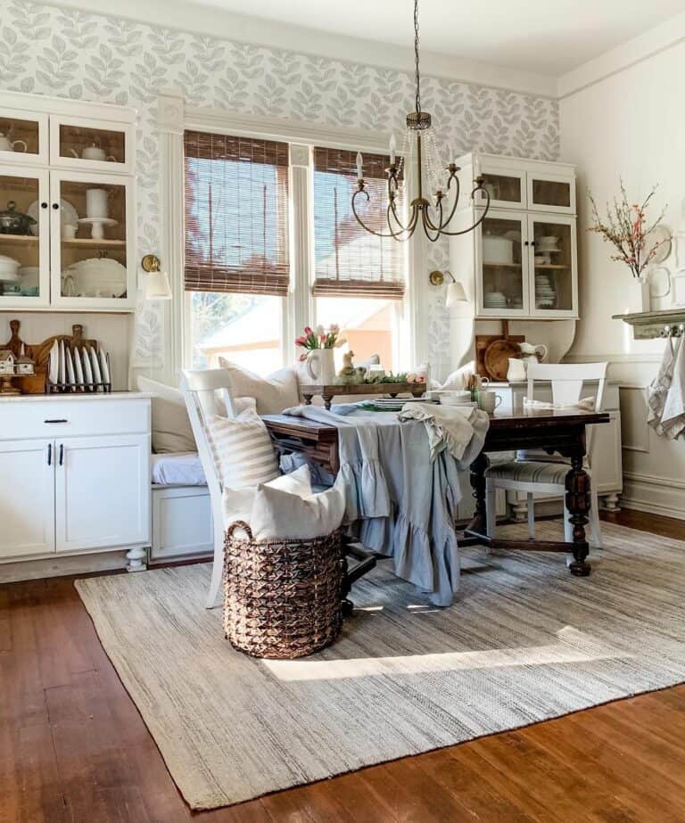 White and Gray Dining Room