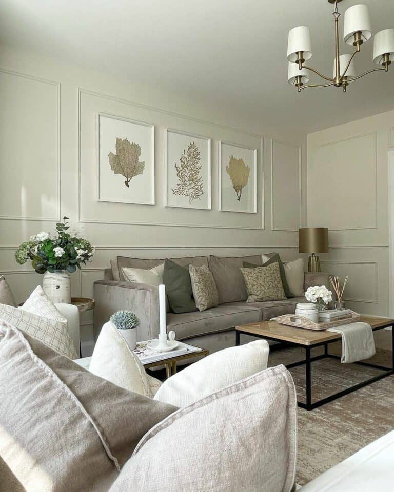 White and Gray Living Room Décor