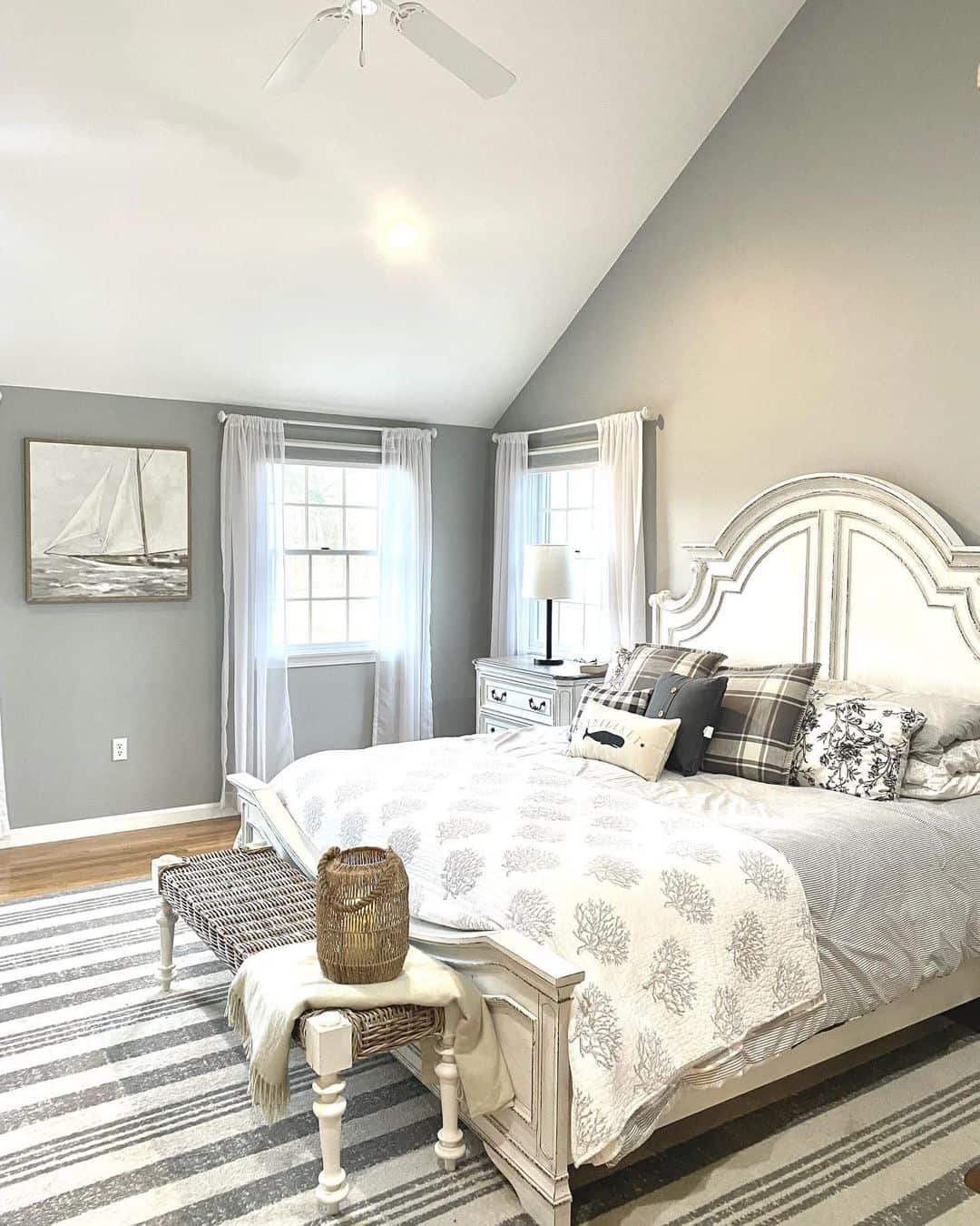 White and Gray Master Bedroom Soul & Lane