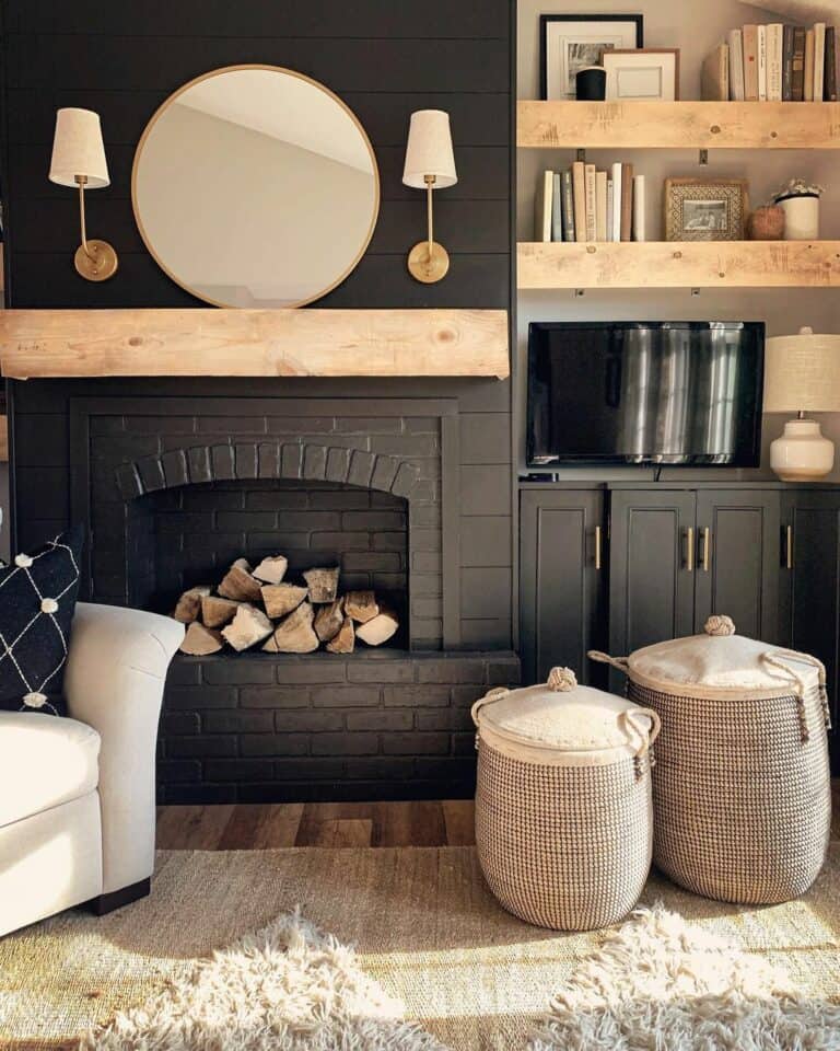 Wicker Baskets With Lids for Living Room Storage
