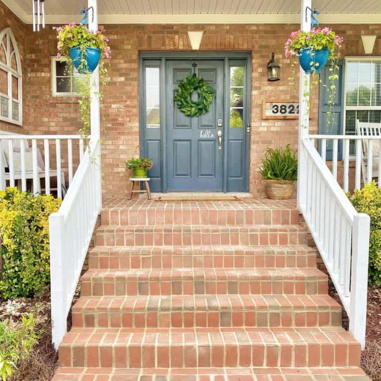 Wide Entrance With White Handrails