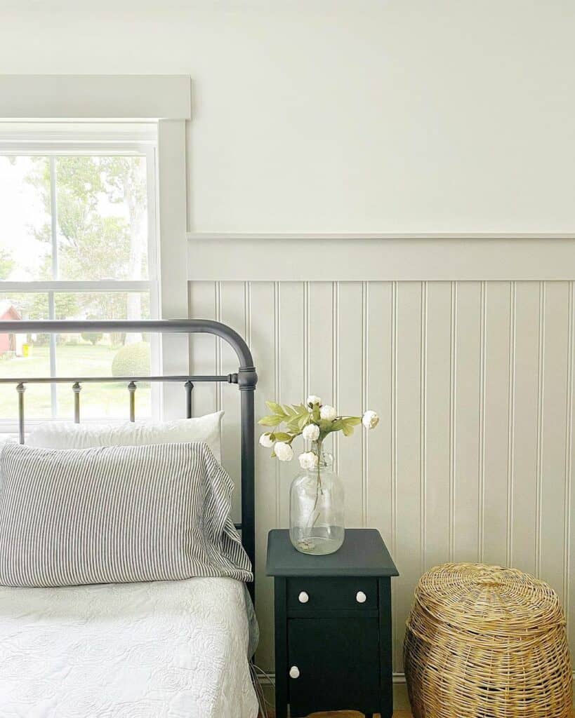 Window Featuring a Farmhouse Bed