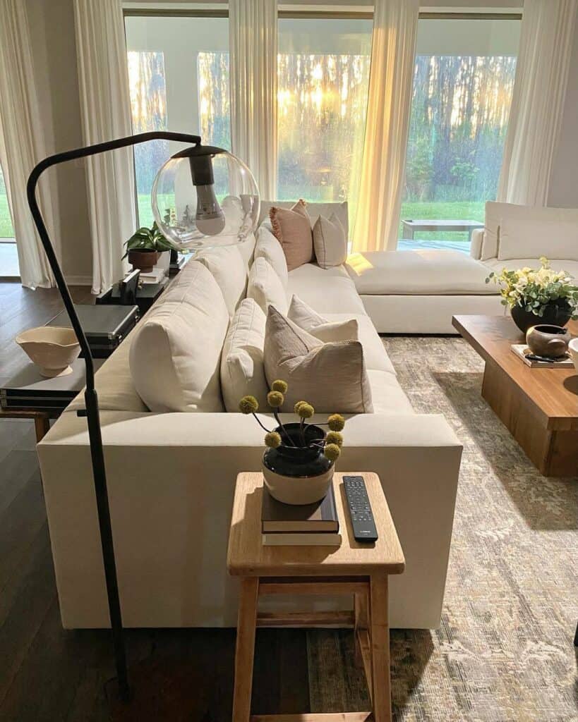 Window Treatment for West Elm Style Living Room