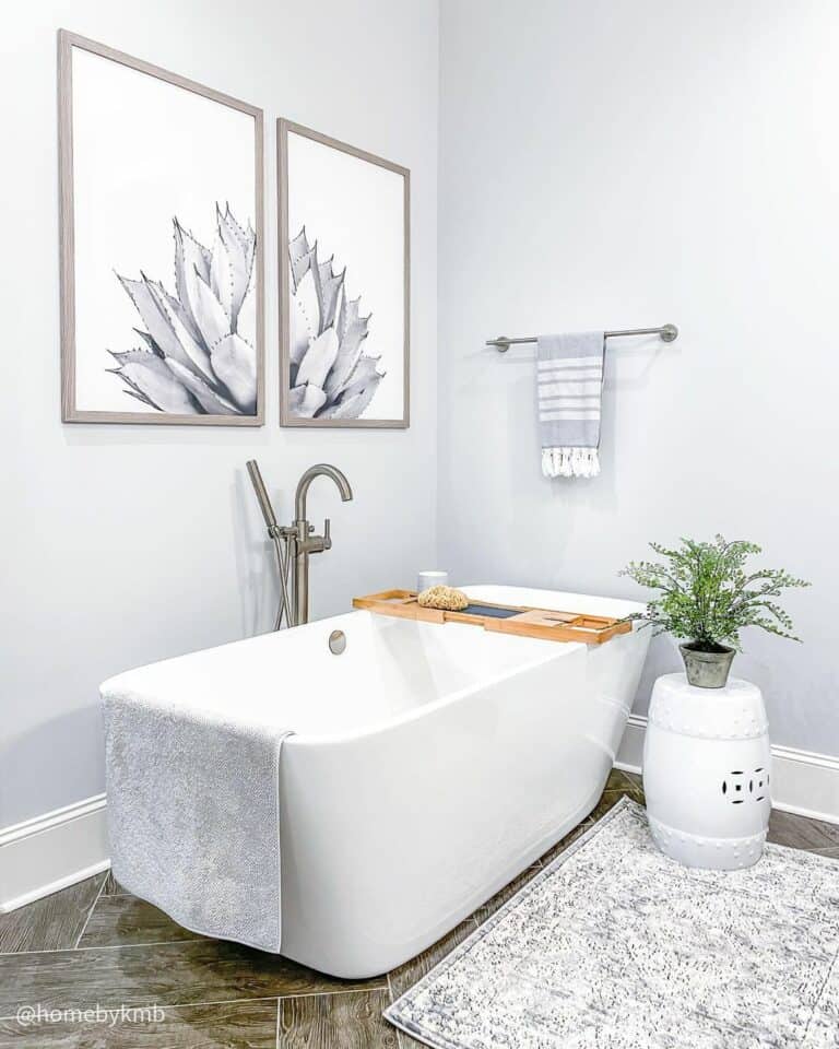 Wood Tile in Bathroom