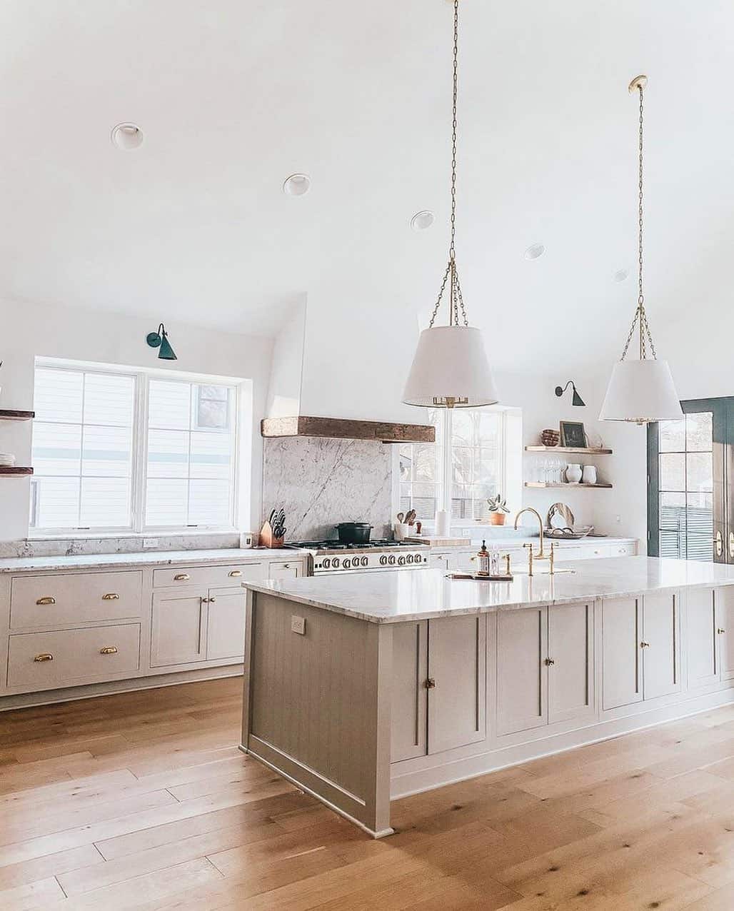 Wooden Accents in Neutral Kitchen Soul & Lane