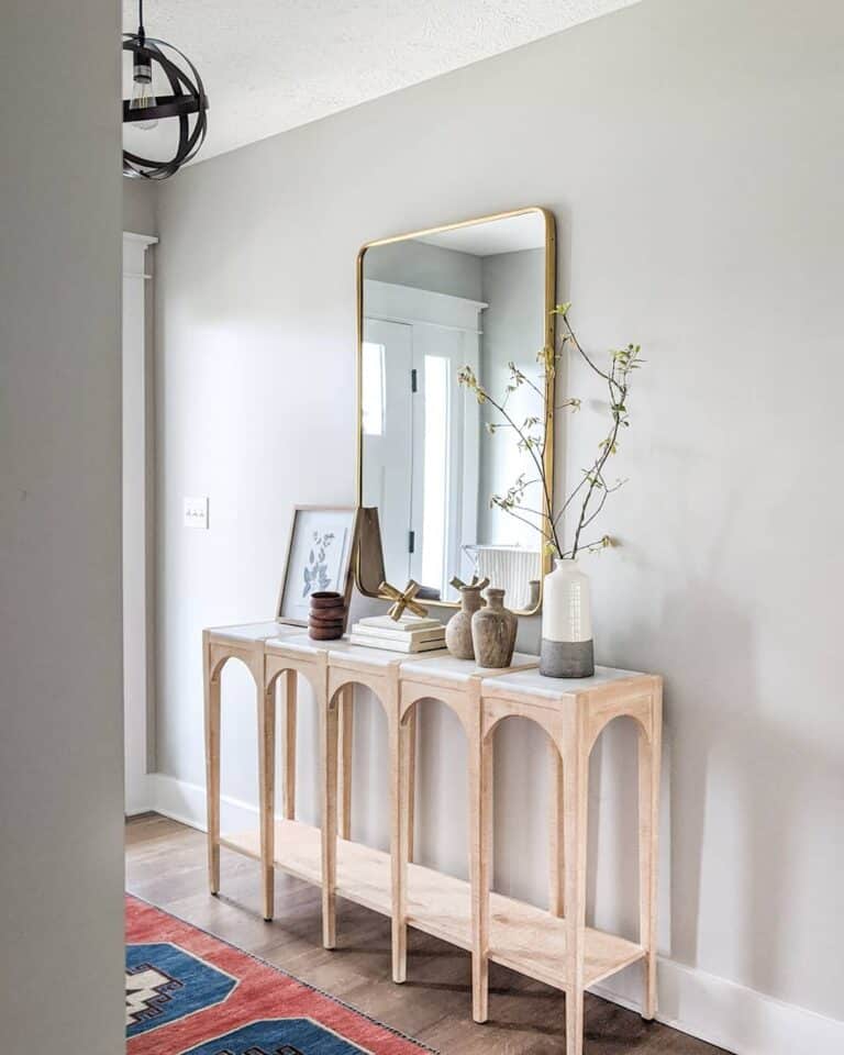 Wooden Arched Console Table