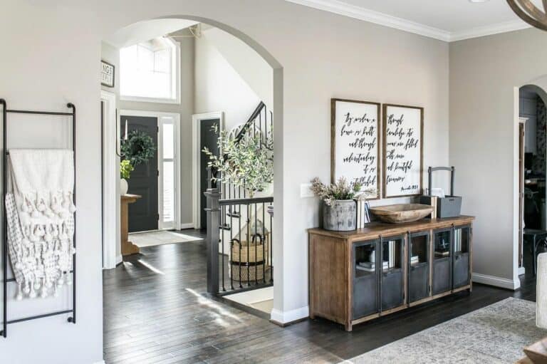 Wooden Console Table and a Large Tray