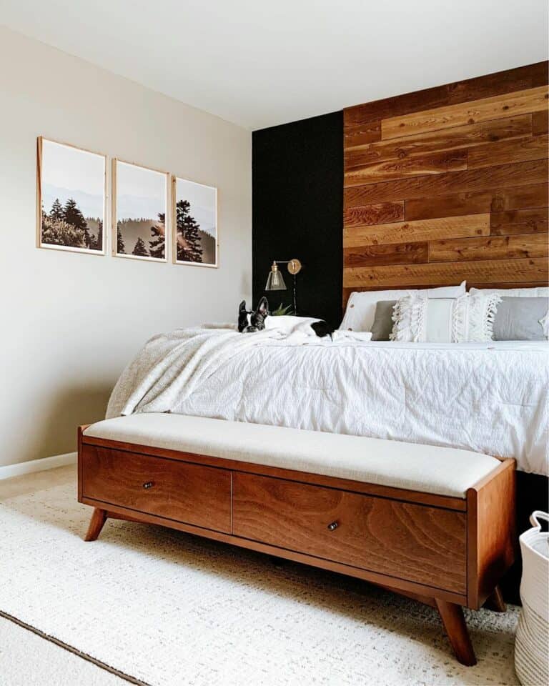 Wooden Ottoman Storage in Bedroom