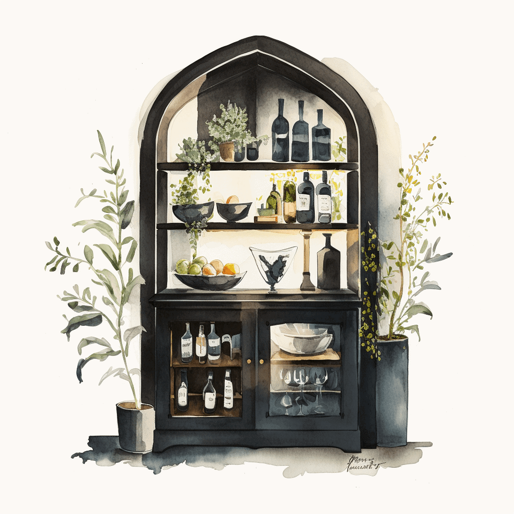 arched cabinets