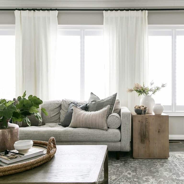 Airy and Modern Drapes for Living Room