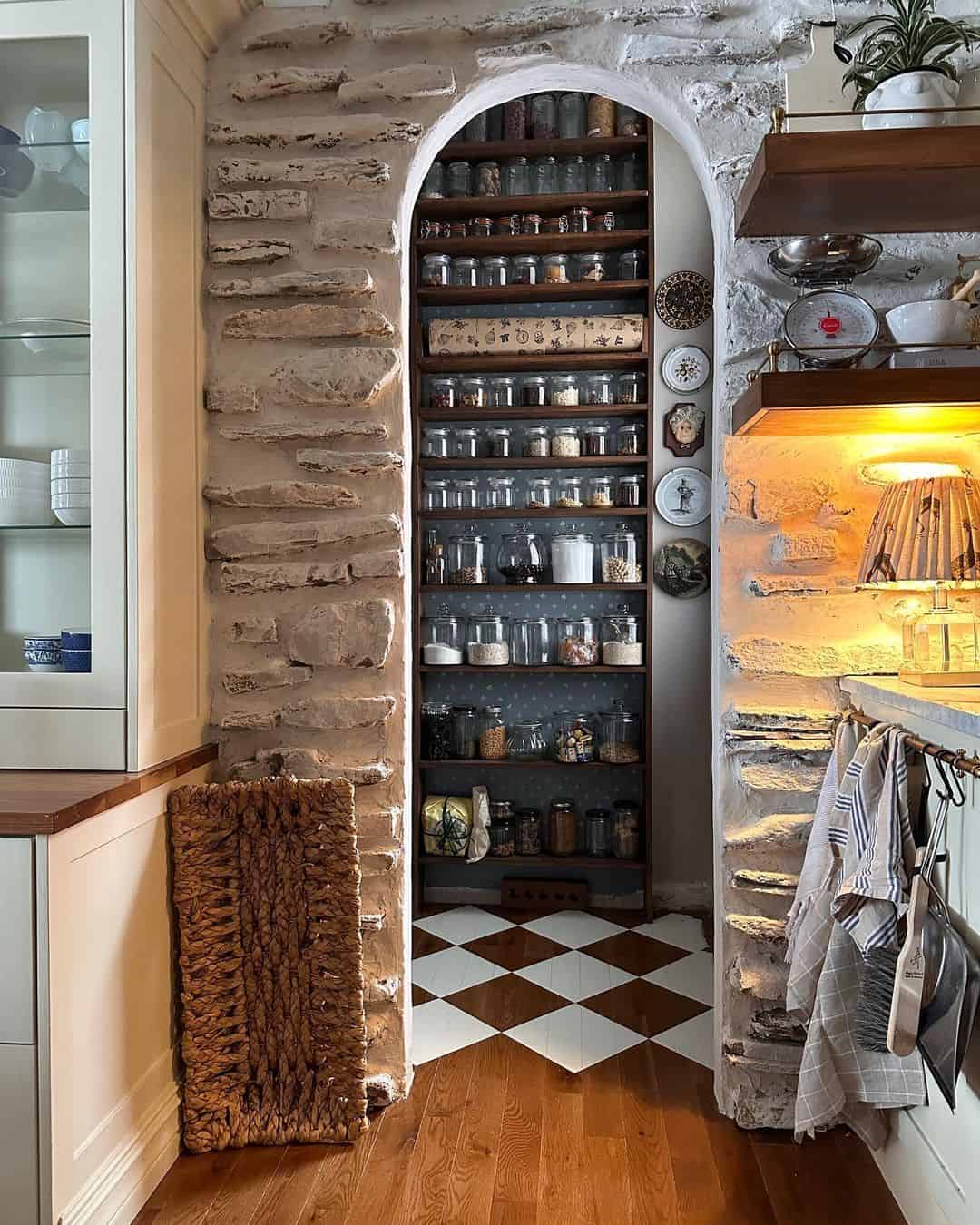 Arched Doorway into Rustic Pantry Soul & Lane