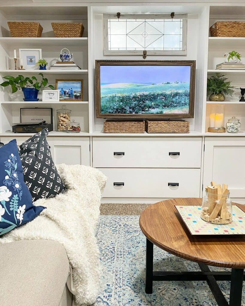 Basement DIY Built-in Entertainment Center