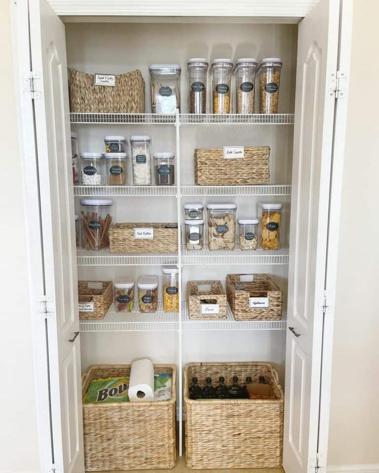 Basket Storage Ideas for Pantries