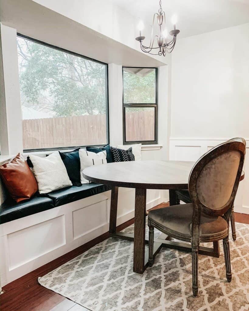 Bay Window With Round Wooden Table Soul & Lane