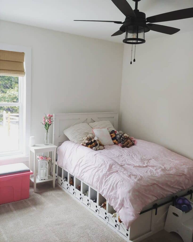Bed Frame With Miniature Stable Base