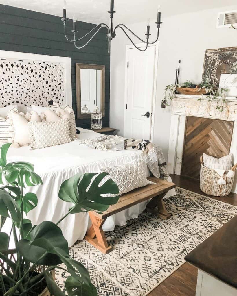 Bedroom Fireplace Ideas With Reclaimed Wood Fireplace