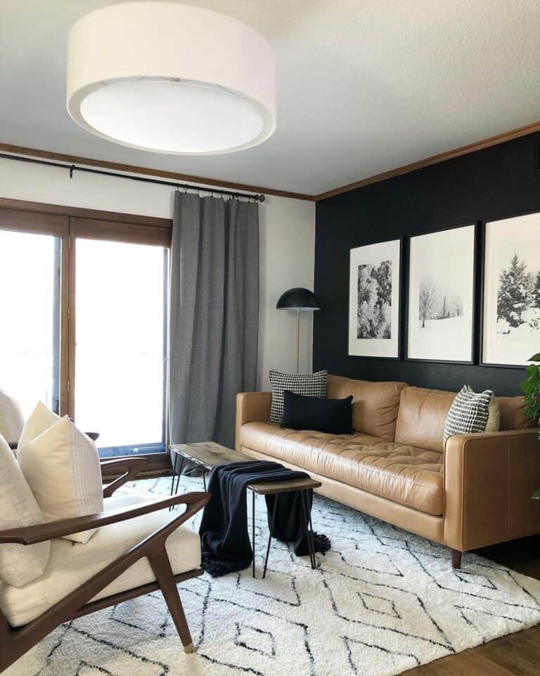 Black Accent Wall Ideas for Living Room