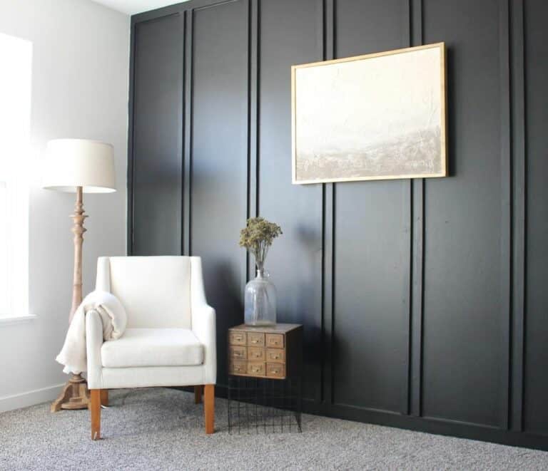 Black Board and Batten Accent Wall