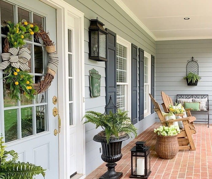 Black Porch Decorations for a Modern Farmhouse Look