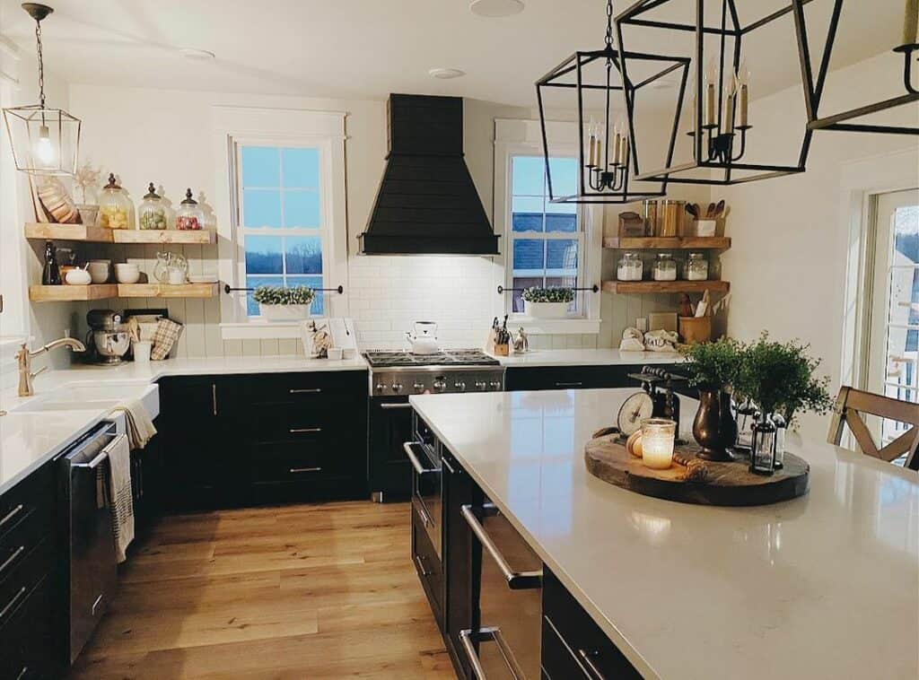Black and White Farmhouse Kitchen