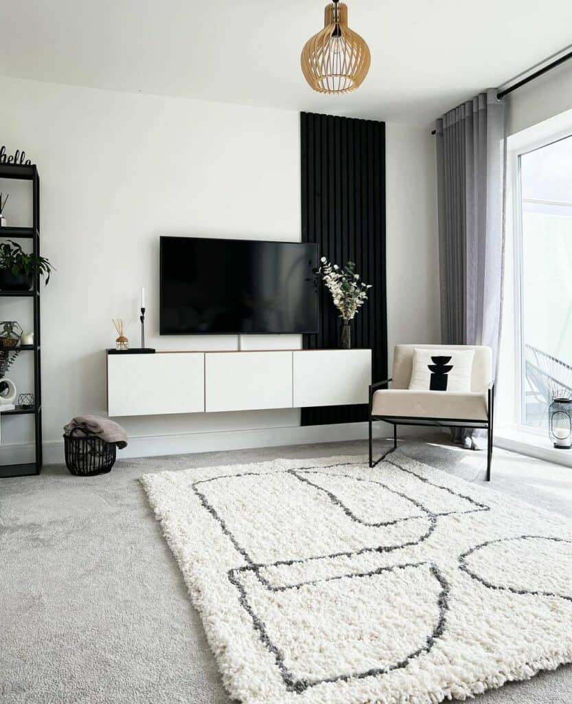 Black and White Living Room Design