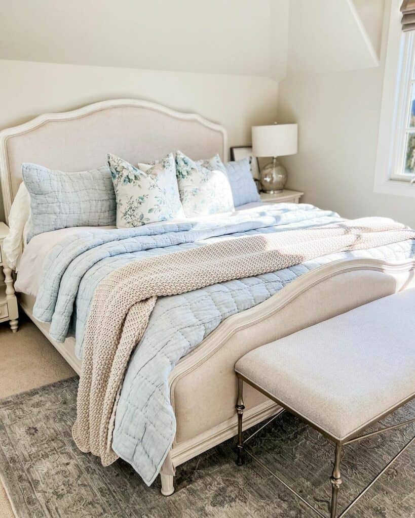 Blue and White Cozy Bedroom Retreat