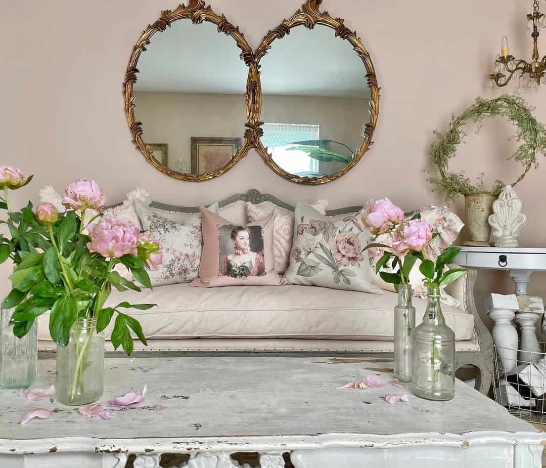 Blush Pink Living Room With Dainty Accessories Soul & Lane