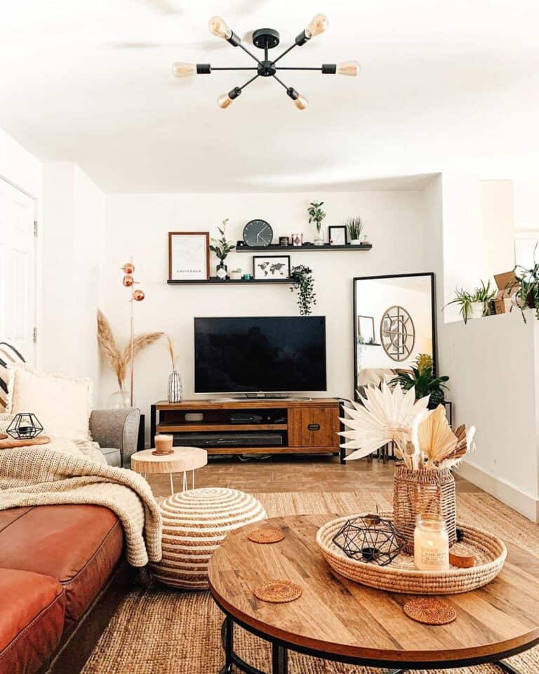 Boho Living Room With Scandinavian Vibes