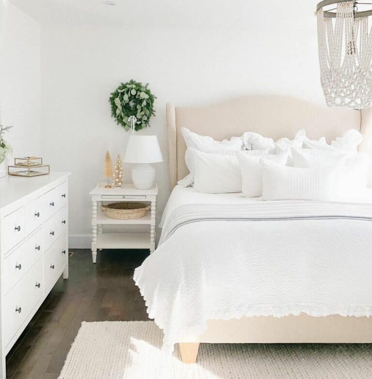 Boho-inspired Bedroom With White Furniture