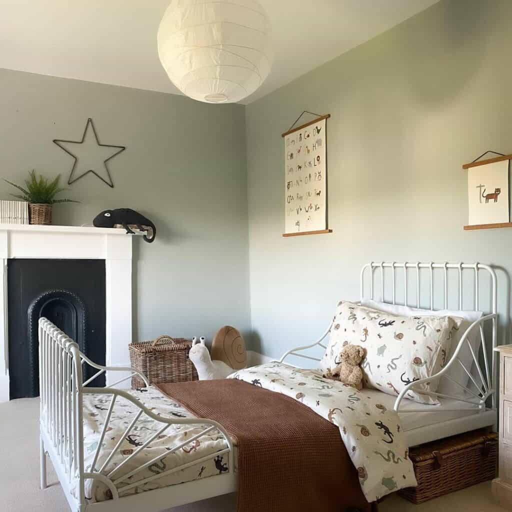Boys' Bedroom With Indoor Fireplace - Soul & Lane