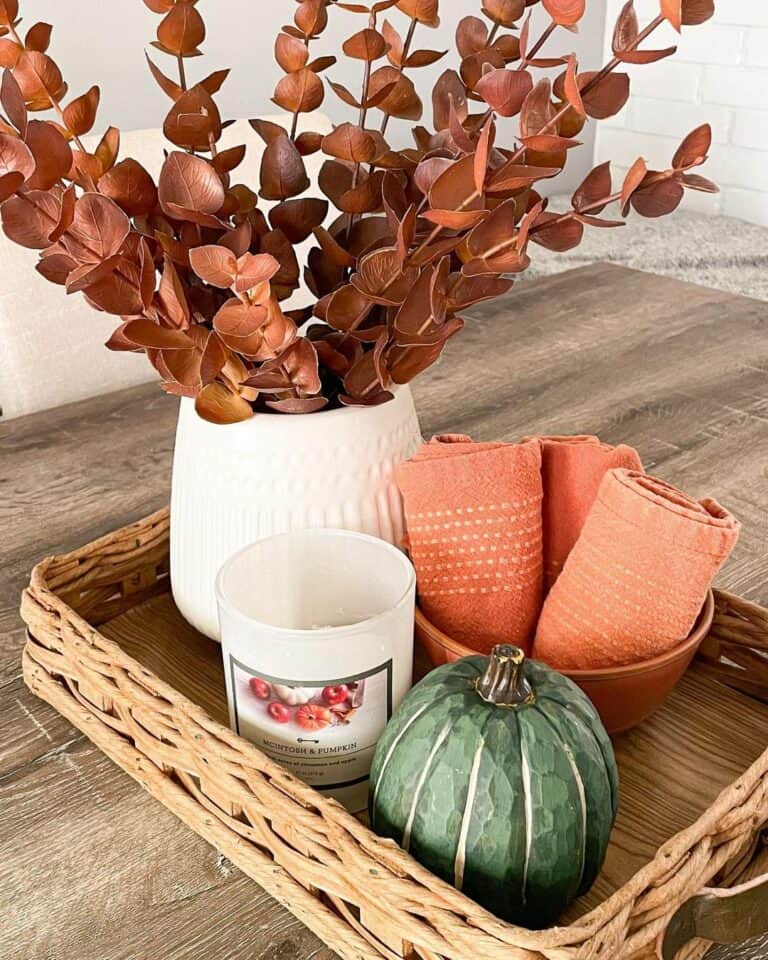 Burnt Orange Dining Table Décor for Fall