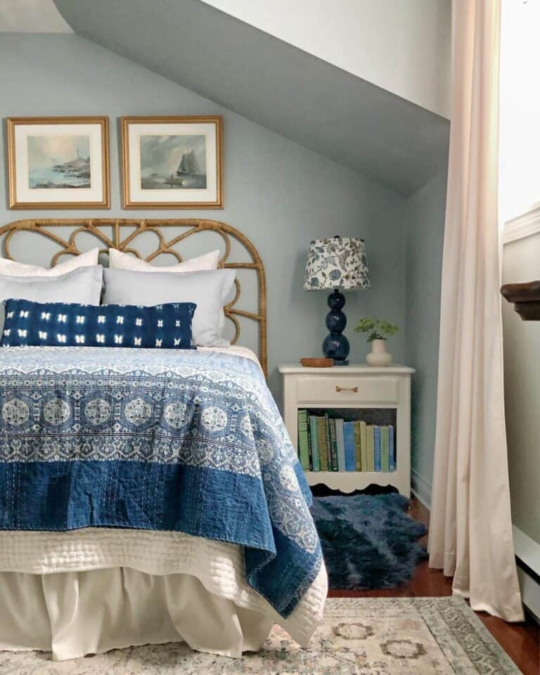 Classic Bedroom With a Blue and White Theme Soul & Lane