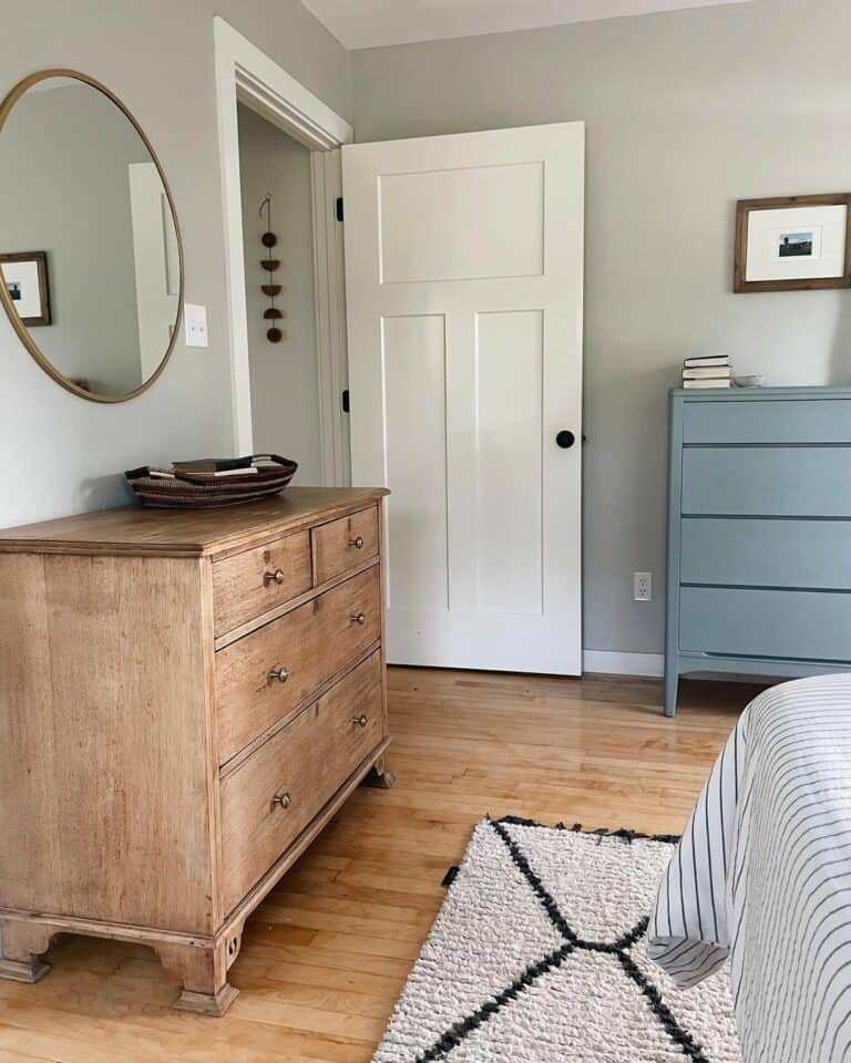 Colored Dresser Pieces for a Cool-toned Bedroom