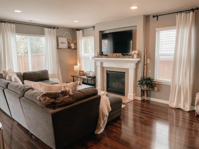 Comforting Warm Tones in Cozy Living Room