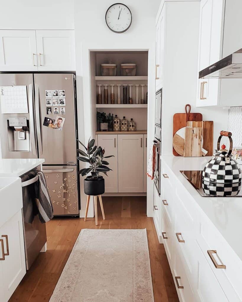 Compact Pantry Complete With Floating Shelves
