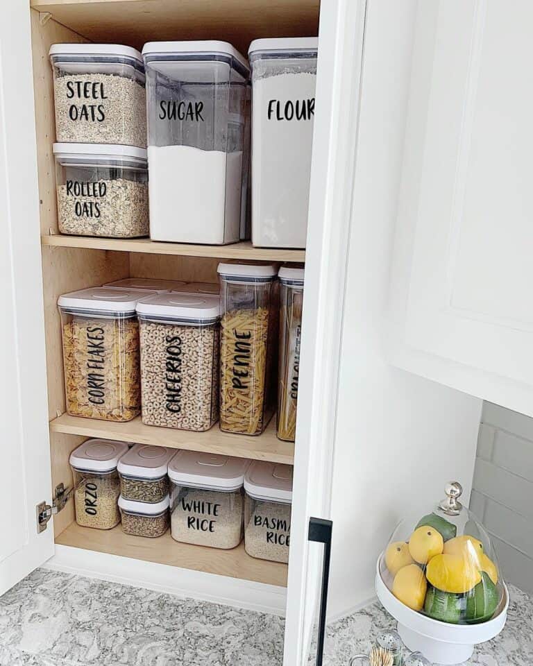 Countertop Pantry With Container Storage