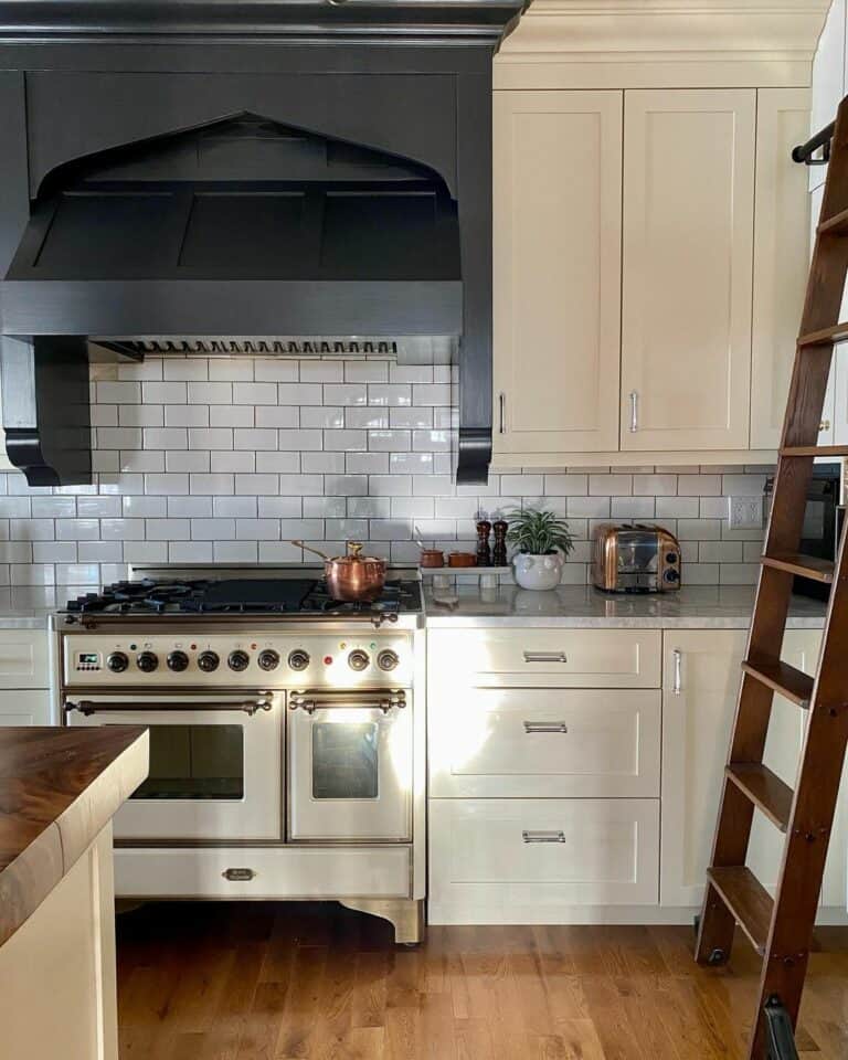 Cream Kitchen With Charcoal Kitchen Vent