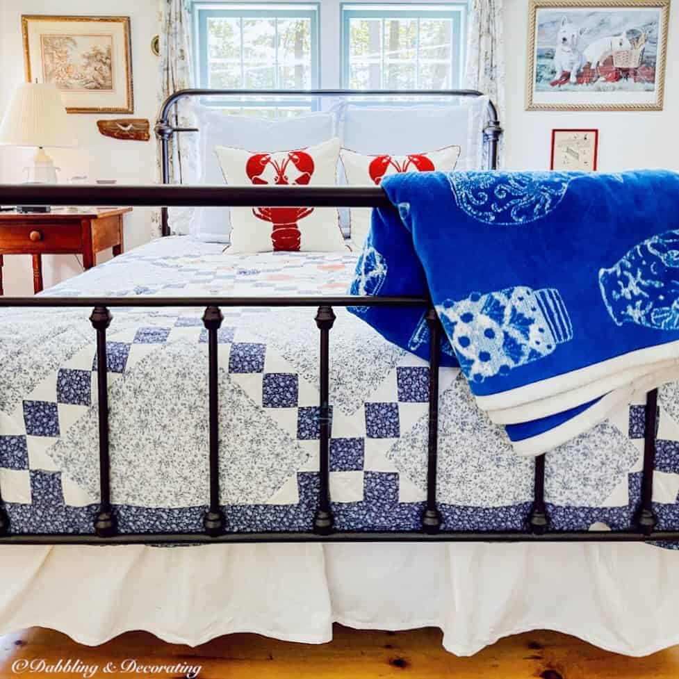 Create a Cottage Vibe With a Blue and White Quilt