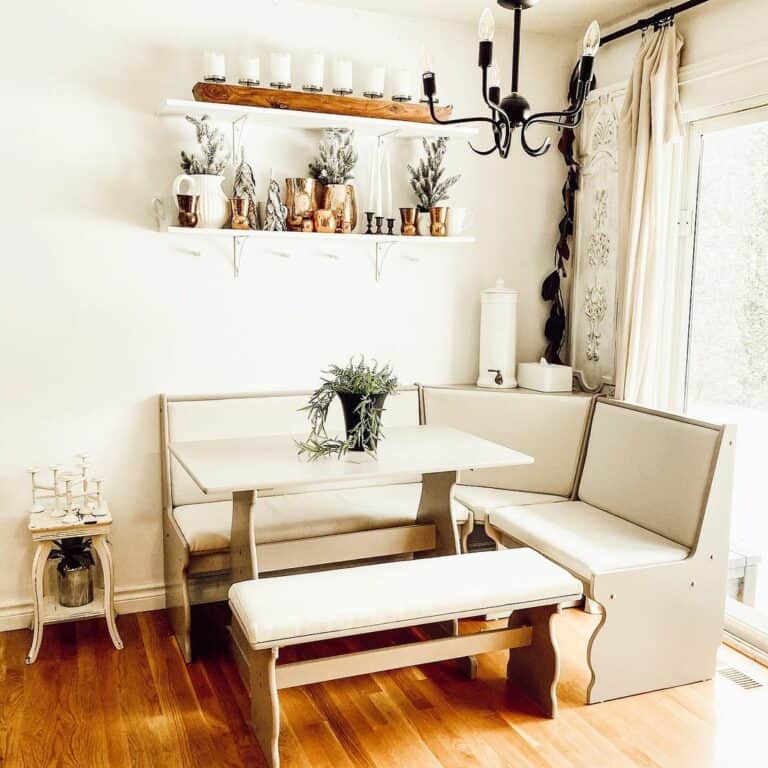 Curved Banquette With Matching Table