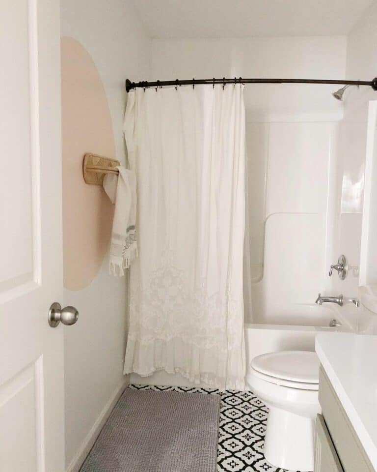 Curved Shower Curtain Small Bathroom Ideas With Shower