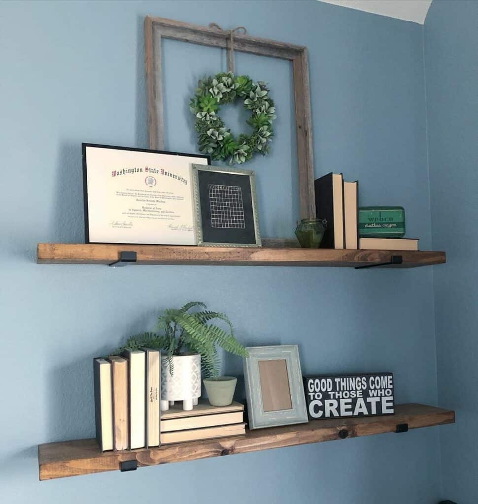 DIY Wood Shelving Display