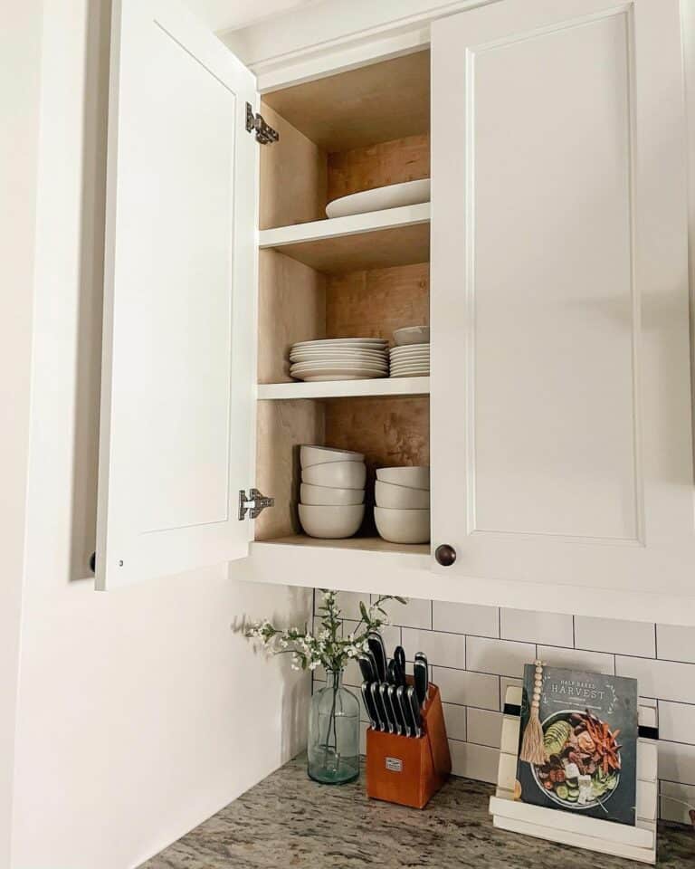 Dark Countertops and White Walls