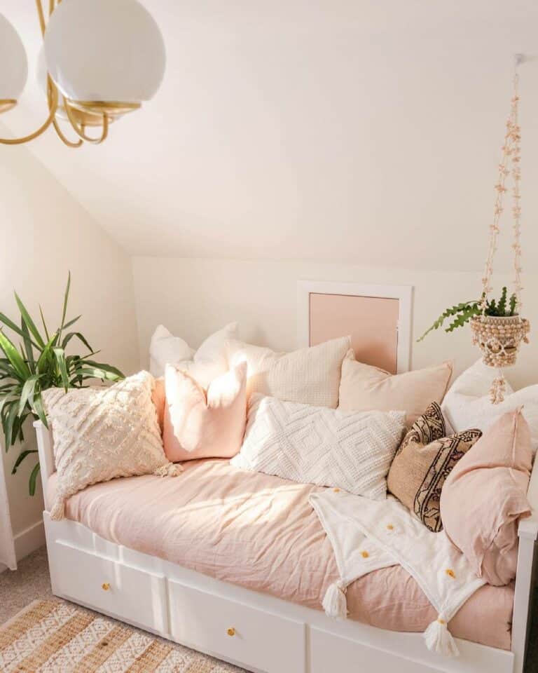 Daybed in a Slanted Ceiling Bedroom