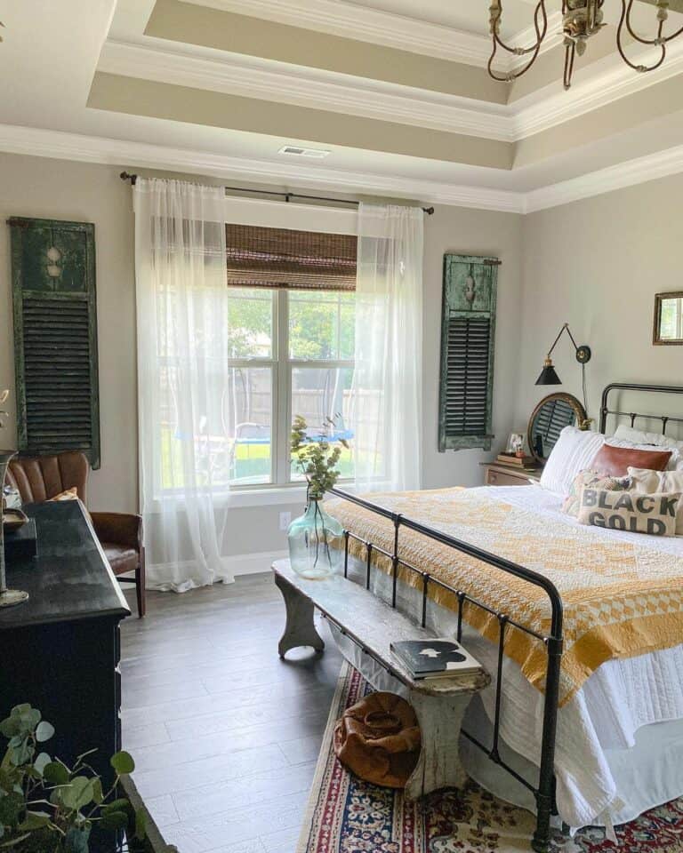 Distressed Shutters as Wall Décor